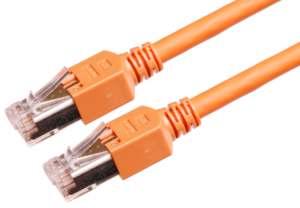 Câble patch RJ45 S/FTP Cat5e 0,5m orange