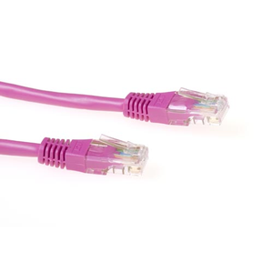 Patch Cable RJ45 U/UTP Cat5e 0.5m Pink