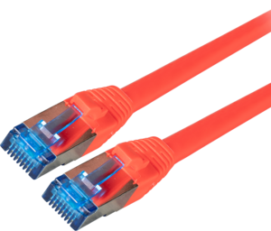Câbles patch EFB RJ45 S/FTP Cat6a rouge, sans halogène