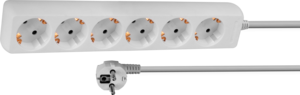 Power Strip 6-way 1.4m White
