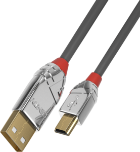 LINDY USB 2.0 Typ A - Mini-B Kabel Cromo Line
