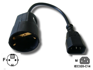 Eaton Schuko to IEC320-C14 Adapter Cable