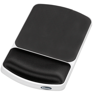 Fellowes Mouse Pad w/ Gel Wrist Rest Gry