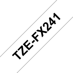 Brother TZe-FX241 18mmx8m Label Tape Whi