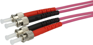 ARTICONA Duplex Fibre Patch Cable ST-ST 50 µ Purple