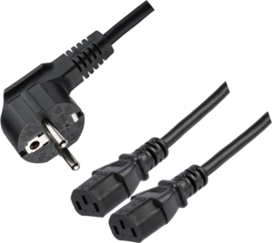 Cable alim. 1 x alim m. - 2 x C13 h, 2 m