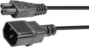 Cable IEC C14 - IEC C5 2m black