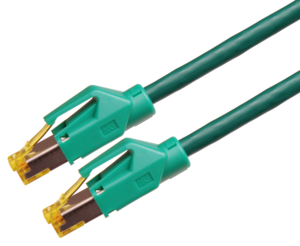Cavo patch S/FTP RJ-45 Cat6a 0,5 m verde