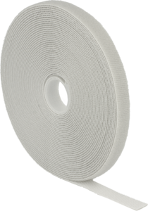 Hook-and-Loop Cable Tie Roll 10m Grey