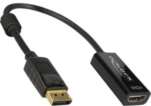 Adaptateur DisplayPort m.>HDMI f., noir