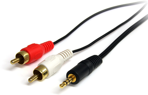 Câble audio jack 3,5 mm > RCA, 90 cm