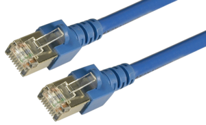 Câble patch RJ45 SF/UTP Cat5e 3 m bleu.