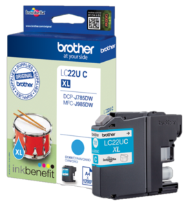 Encre Brother LC-22UC, cyan