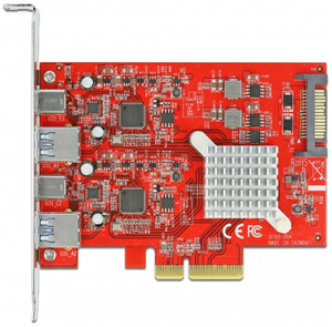 Delock 4 USB PCIe x Interface