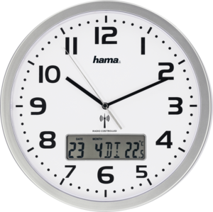 Hama Extra Wall Clock w/ Date + Temp.