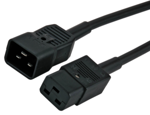 Power Cable C20/m - C19/f 1.8m Black