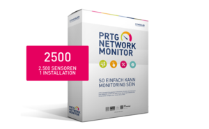Paessler PRTG Network Monitor Upgrade incl. Maintenance 12 months 1000 Sensors to 2500 Sensors