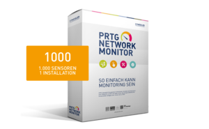 Paessler PRTG Network Monitor Upgrade inkl. Maintenance 12 Monate von 500 Sensoren auf 1000 Sensoren
