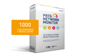 Paessler PRTG Network Monitor Upgrade incl. Maintenance 12 months 500 Sensors to 1000 Sensors