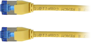 Patchkabel RJ45 S/FTP Cat6a 0,25 m gelb