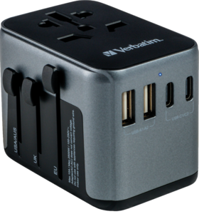 Verbatim Welt + 5x USB Reiseadapter