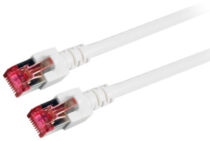 Patch Cable RJ45 S/FTP Cat6 0.5m White