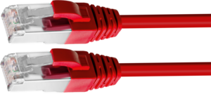 Patch Cable RJ45 S/FTP Cat6 0.3m Red