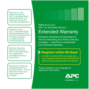APC Warranty Extension AC04 +1 Year