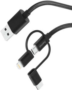 Cavo USB A-Lightning/micro-B/C 1,5 m