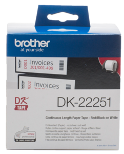 Brother 62mmx15m Cont Label Roll White