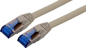 Câble patch RJ45 S/FTP Cat6a, 1 m, gris