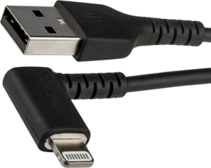 StarTech USB 2.0 Type-A to Lightning Cable Black Angled
