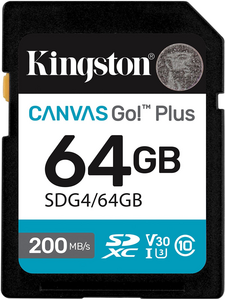 Kingston Canvas Go! Plus SDG4 SDXC Flash Memory