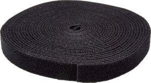 Hook-and-Loop Cable Tie Roll 7.6m Black