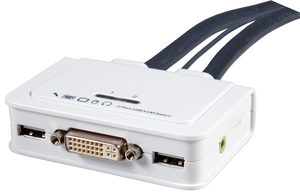 Commutateur KVM EFB 2 ports câble DVI-I