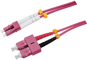 Câble patch FO duplex LC-SC, 0,5 m, 50 µ