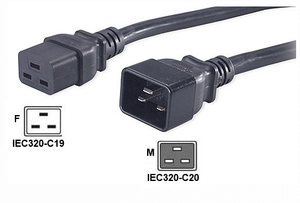 Kabel zas. IEC320-C19 na C20, 16/20A, 2m