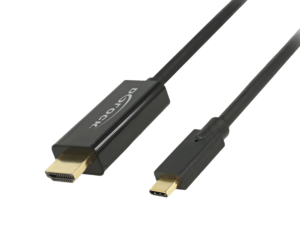 USB-C - HDMI m/m kábel 1 m, fekete