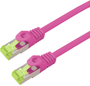 Patch Cable RJ45 S/FTP Cat6a 1m Magenta