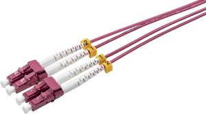 Câbles patch FO duplex ARTICONA LC-LC, 50/125µ, violet