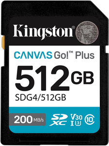 Kingston Canvas Go! Plus SDG4 512GB SDXC