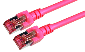 Câble patch RJ45 S/FTP Cat6 1 m magenta