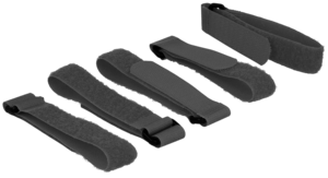 Klittenband kabelbinder 300mm zwart 5 st
