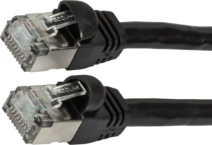 Câble patch RJ45 S/FTP Cat6 1 m noir