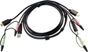 ATEN KVM kábel HDMI, USB, audió 1,8 m