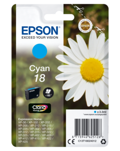 Encre Epson 18 Claria Home, cyan