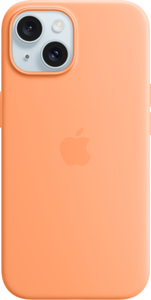 Silikonový obal Apple iPhone 15 oranžový