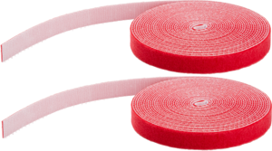 Rouleau serre-câble scratch 15m rouge 2x