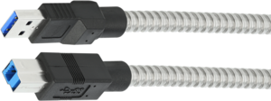 Delock USB 3.0 Typ A - B Kabel silber
