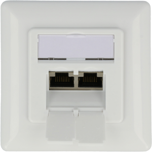 RJ45 Outlet FM 2x LSA+ Cat6a White